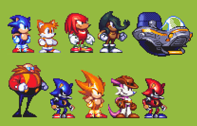 Sega saturn Sonic sprites
