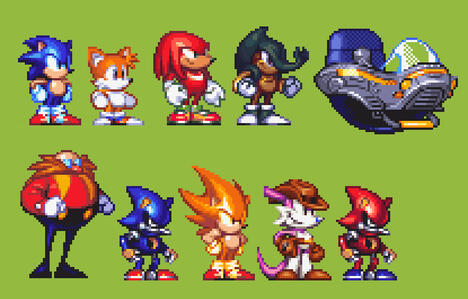 Sega saturn Sonic sprites