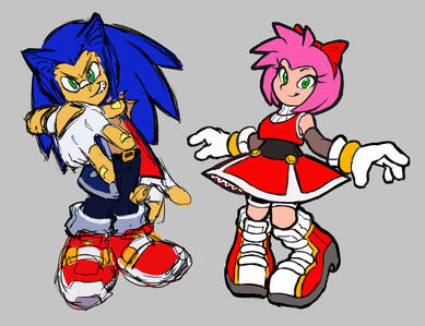 Human Sonic & Amy