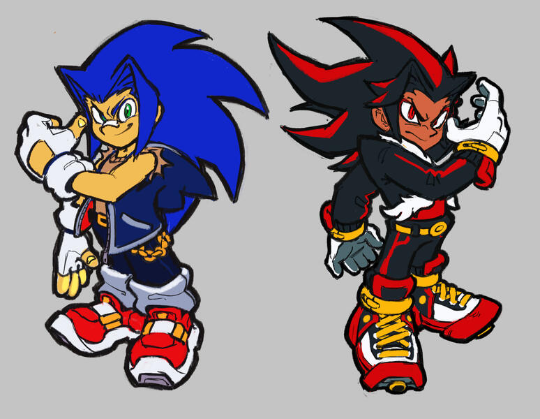 Human Sonic &amp; Shadow
